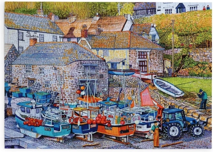 House of Puzzles Port de pêche – puzzle de 500 grandes pièces