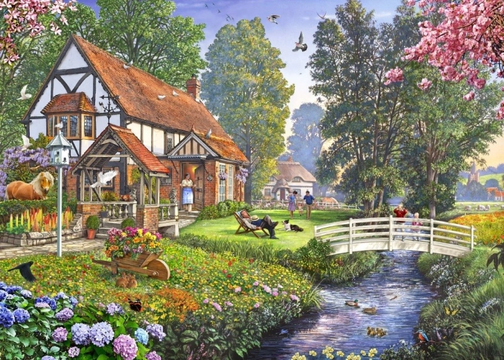 Puzzle Dimanche paisible 500 pièces BLUEBIRD