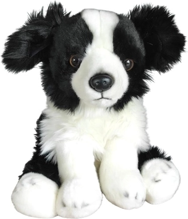 Figurine décorative de border collie assis, 28 cm