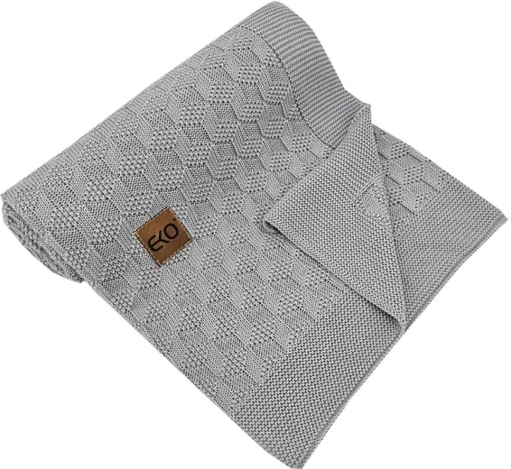 Plaid en bambou EKO Light Grey 80 × 100 cm