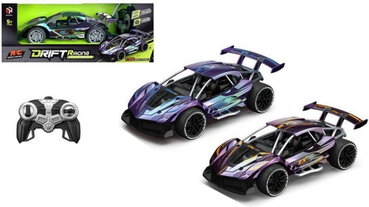 Voiture de course sportive télécommandée avec chargeur