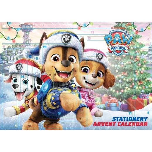 Calendrier de l’Avent Pat’ Patrouille avec fournitures de papeterie