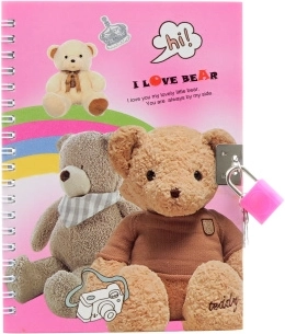 Carnet avec cadenas Ourson