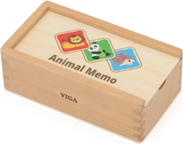 Mémo en bois avec animaux