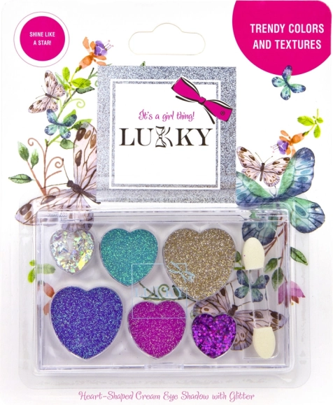 Ombres à paupières crémeuses avec paillettes et pinceau pour enfants