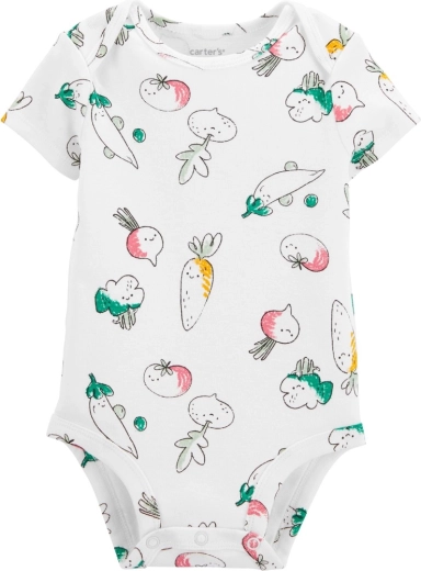 Body bébé à manches courtes Carter’s Ivory Vegetables, fille, taille 56
