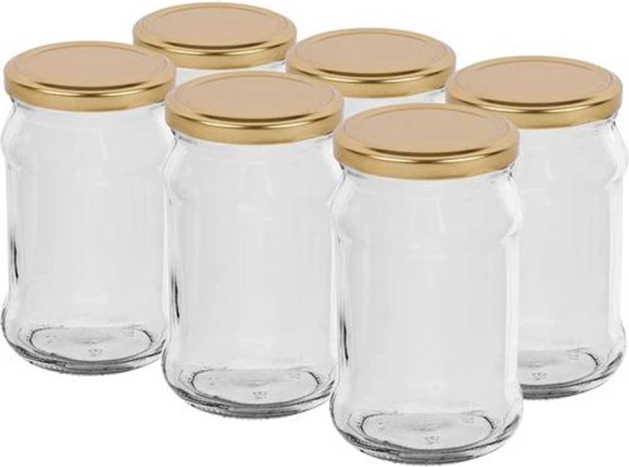 Bocaux de conservation avec couvercle 300 ml Twist, lot de 6 pièces