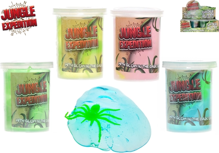 Jungle Expedition slime lumineux avec araignée 115 g