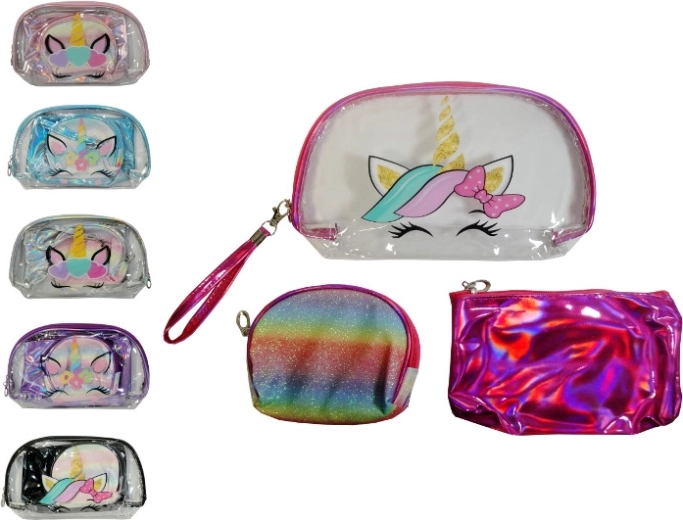 Ensemble de 3 trousses de toilette pour enfants