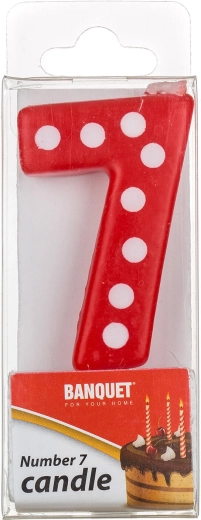 Bougie d’anniversaire pour gâteau numéro 7 MY PARTY 5 × 3 cm