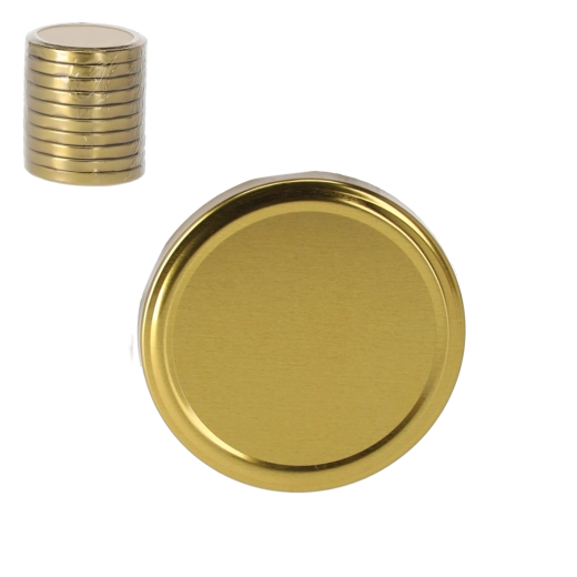 Lot de couvercles de stérilisation dorés 82 mm (10 pcs)