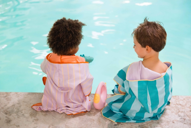 Poncho de plage enfant Quut lagoon