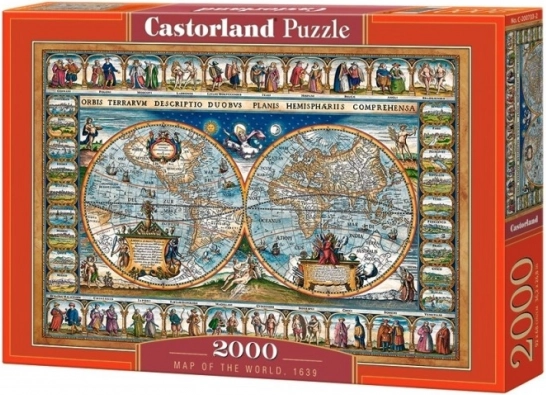 Puzzle 2000 pièces Carte du monde 1639