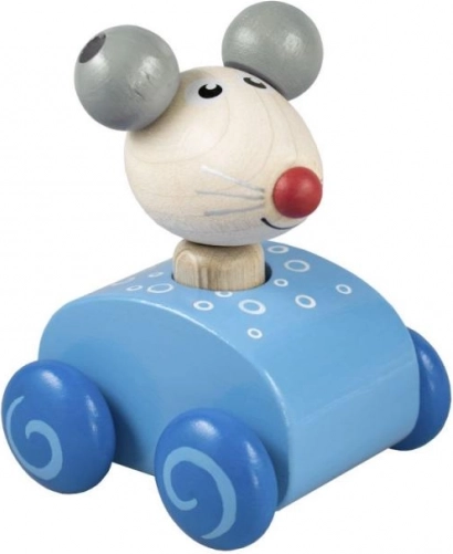 Jouet couineur en forme de souris - bleu