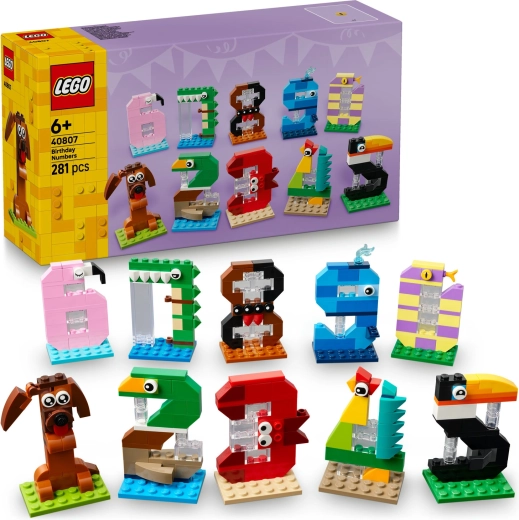 Chiffres d’anniversaire LEGO avec des animaux