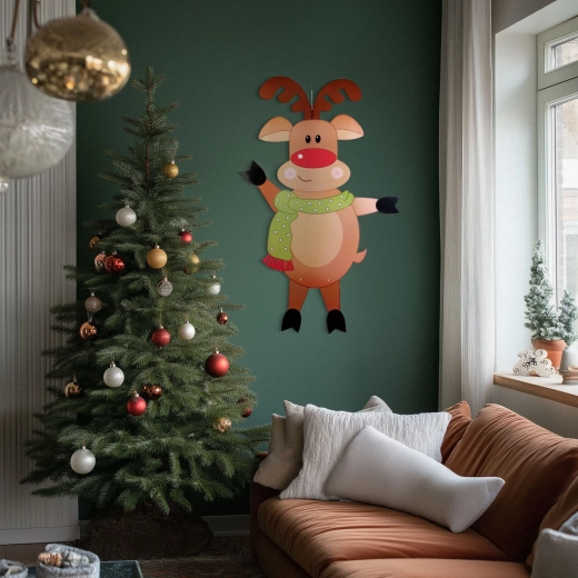 Décoration de Noël en papier représentant un renne de 90 cm