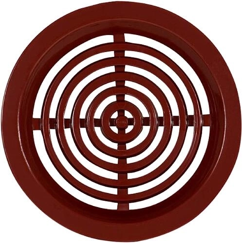 Grille d’aération en plastique 50 mm marron, lot de 4 pcs