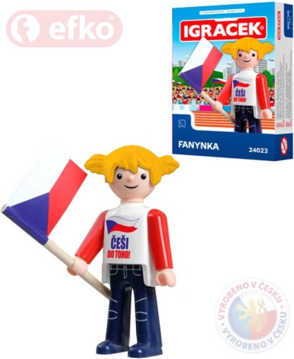 Igráček figurine supportrice de hockey 7,5 cm en boîte