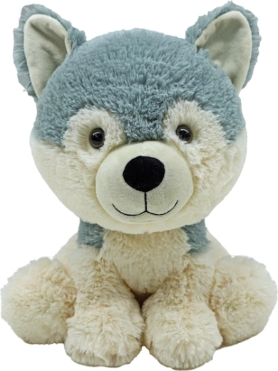 Chien husky en peluche 30 cm – compagnon écologique pour bébés