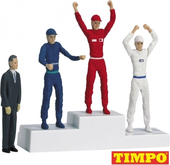Figurines podium des vainqueurs pour circuit automobile 1:32