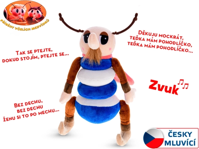 Gouttelette en peluche des Histoires des oursons abeilles 32 cm avec son