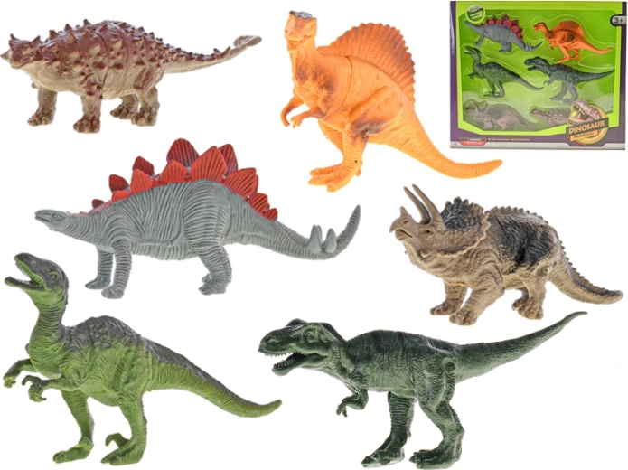 Dinosaures 14–17 cm, lot de 6 pièces