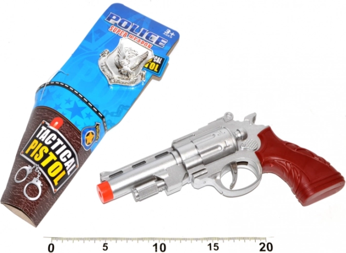 Pistolet de police avec badge 22 cm – jouet pour enfants