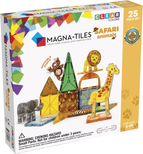 Magna-Tiles animaux de safari jeu de construction magnétique 25 pièces