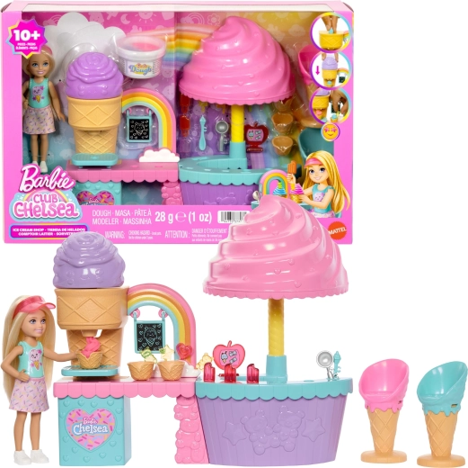 Barbie Club Chelsea glacier avec poupée et pâte à modeler