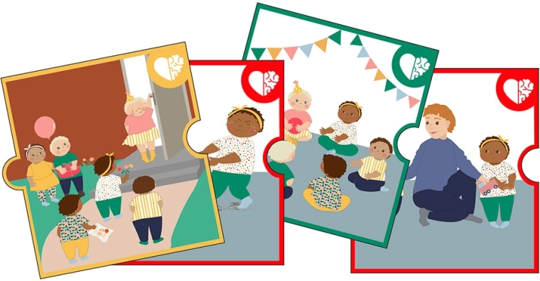 Rubens Barn Baby – set de cartes en caoutchouc « Émotions » pour poupées