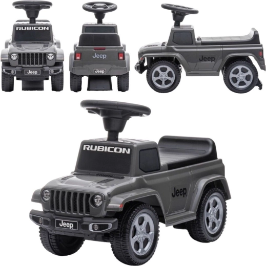 Porteur pour enfant Jeep Rubicon avec klaxon et sons de moteur, gris