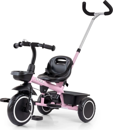 Tricycle enfant avec barre de guidage MILLY MALLY Axel rose