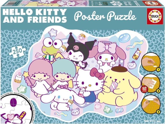 Puzzle poster Educa Hello Kitty et ses amis 250 pièces