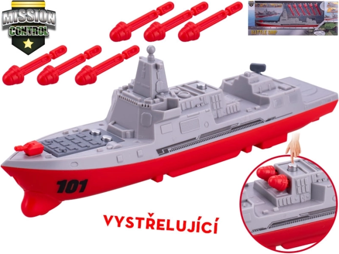 Mission Control destroyer – navire de guerre à inertie avec missiles 24 cm