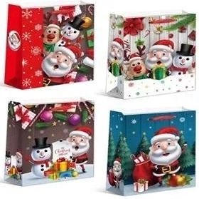 Sac cadeau de Noël taille L - 1 pièce