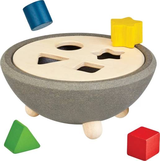 PlanToys encastrement en bois – tri des formes (formes avancées)