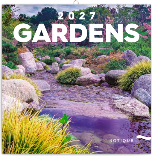 Natique calendrier mural agenda Jardins 2027, 30 × 30 cm