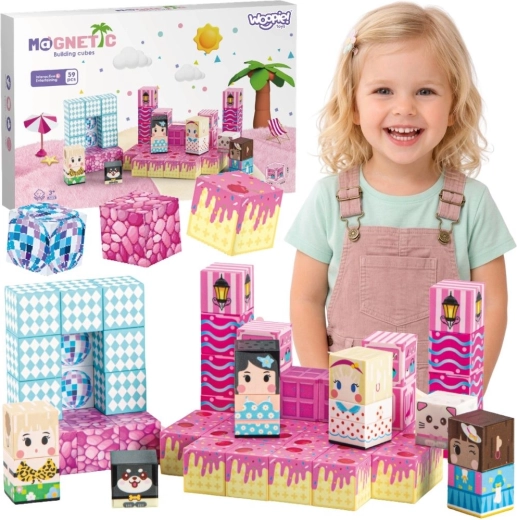 Woopie cubes magnétiques – cubes magnétiques 3D 59 pièces
