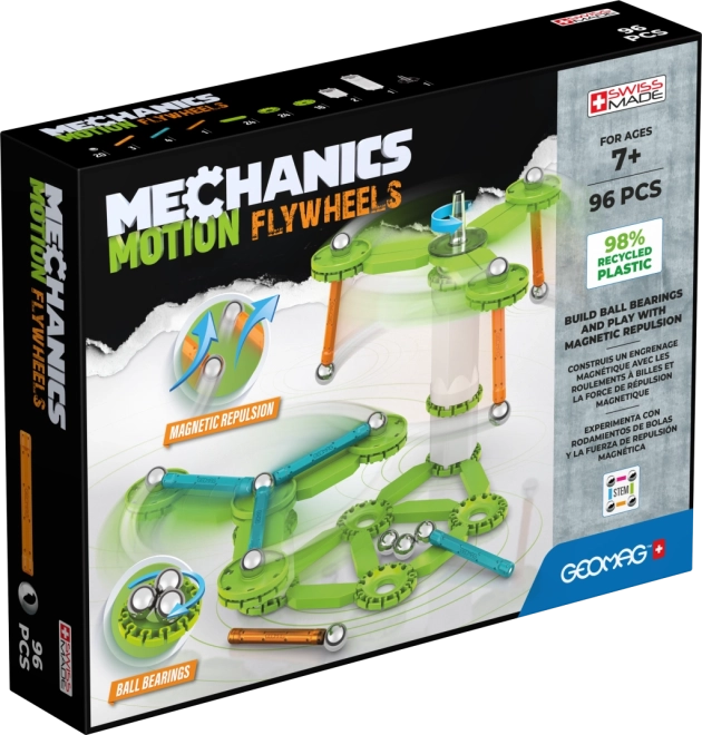 Geomag Mechanics Motion Flywheels – jeu de construction 96 pièces