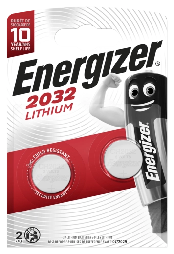 Pile bouton au lithium CR2032 3 V, 235 mAh, lot de 2 – Energizer