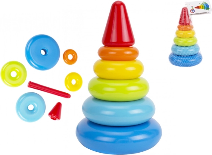 Pyramide à anneaux 20 cm pour enfants dès 12 mois