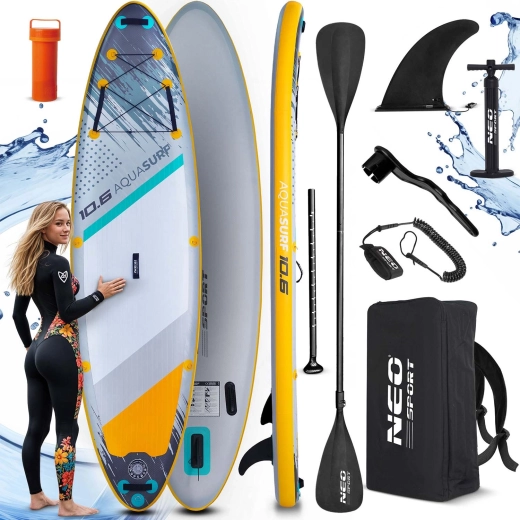 Paddleboard gonflable AQUASURF 10'6 (320 × 84 × 15 cm) avec kit Neo‑Sport