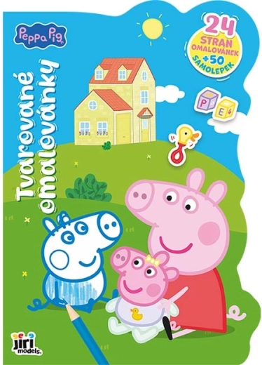 Coloriage découpé Peppa Pig avec autocollants - 1 pièce