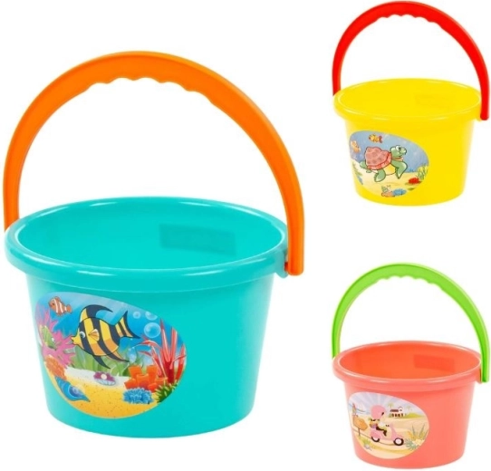 Seaux en plastique pour enfants – taille moyenne, assortiment de couleurs