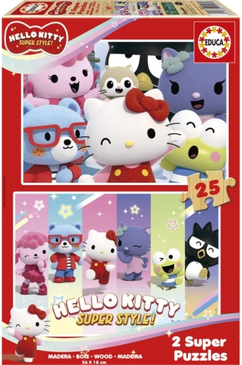 Puzzle en bois Educa Hello Kitty 2x25 pièces