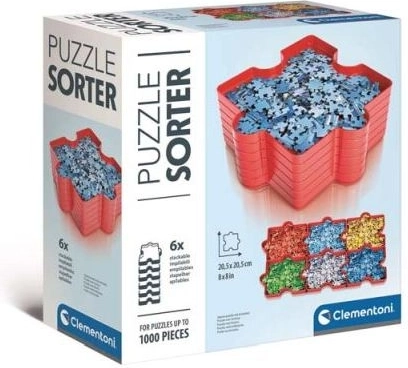 Clementoni trieur pour puzzle – ensemble de 6 compartiments