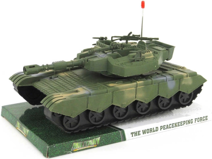 Tank militaire en plastique à friction 32 cm - 1 pièce