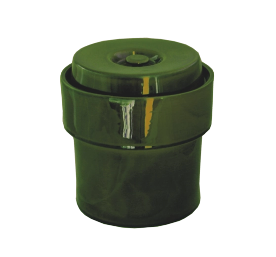 Marmite hermétique en céramique 5 l verte