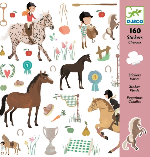 Autocollants sur le thème des chevaux de Djeco
