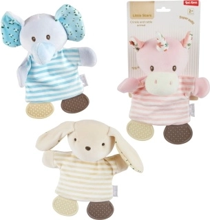 Hochet en peluche en forme d’animal pour bébés